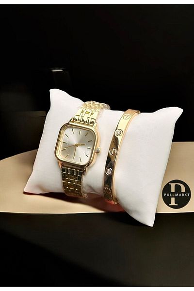 pullmarkt طقم سوار + ساعة يد نسائية