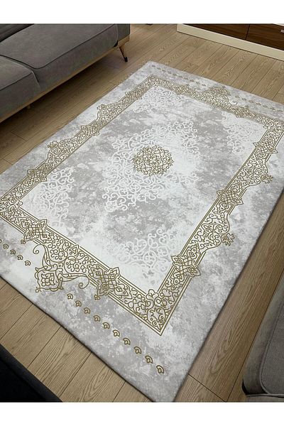 ALLGELSİN Elastic Micro Fleece Carpet Cover 4m2 160X230 or 6m2 200X300 Four or Six Meters Square Carpet Cover
