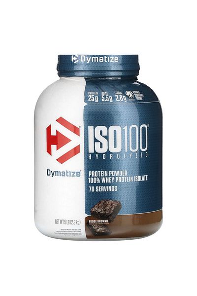 Dymatize بروتين مصل اللبن المعزول المحلل ISO 100، براوني فادج، 5 رطل