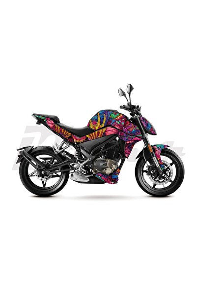 Motiker CFMOTO 250NK Hyper Beast Sticker Etiket Kaplama Modeli Pembe Mor Mavi