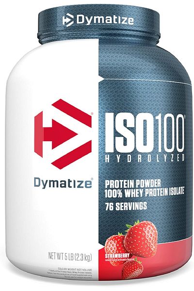 Dymatize ISO 100 Hydrolyzed whey protein isolate, Strawberry, 5 LB