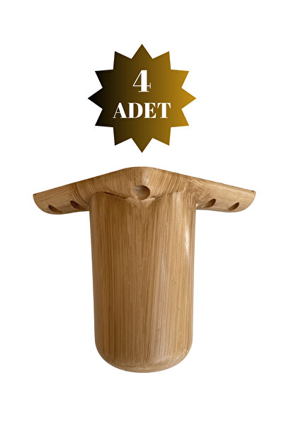 DSYapıAksesuar Bohem Yuvarlak 12CM Ahşap Desenli Plastik Ayak Mobilya Masa ve Dolap AYAĞI(12CM)(AHŞAP Desenli)