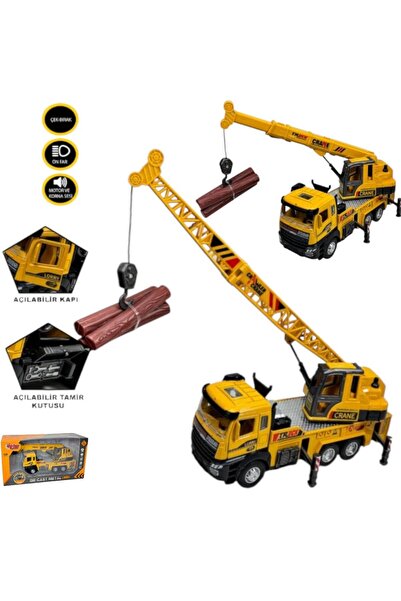 A-T AYZE-TRENDY Oyuncak Çek Bırak Işıklı ve Sesli 1:28 2 Asorti Sarı Kamyon K...