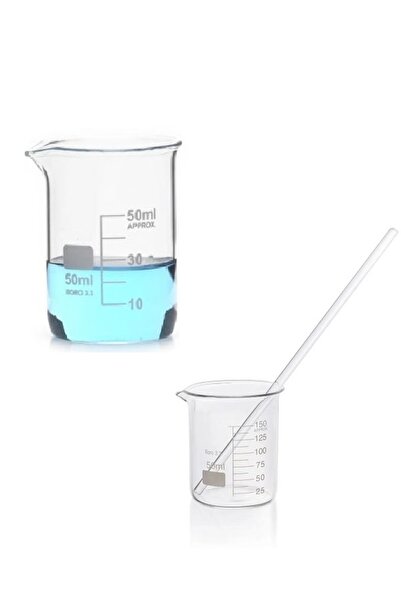 MegeLab Cam Beher 50 ml - 4 Adet