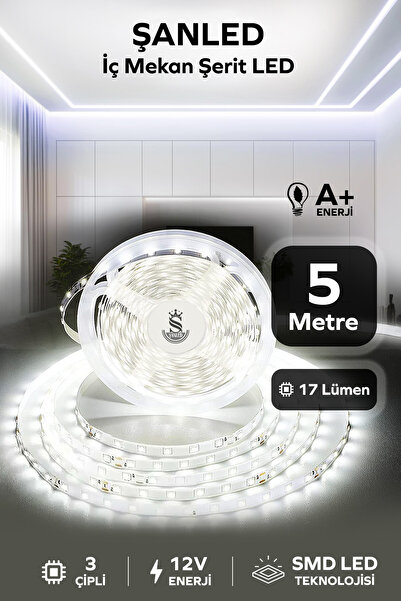 ŞANLED 3 Çipli Iç Mekan Şerit Led Tüm Mekanlar-(trafosuz) 5,10,20,30,40,50,100m