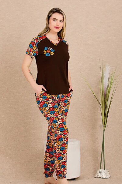 Viselya Σετ πιτζάμες με κοντά μανίκια και φλοράλ σχέδιο