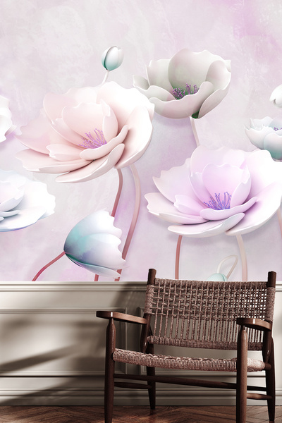 dreamwall 3 Boyutlu Kabartma Çiçekler Duvar Kağıdı,yatak Odası Duvar Kağıdı,oturma Odası Duvar Kağıdı