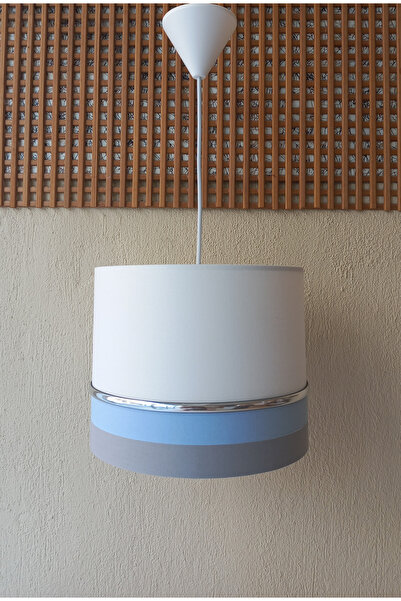 ONAY M Beyaz Gri Mavi Kumaş Kaplama Yatak Odası Oturma Odası Çocuk Ve Bebek Odası Aydınlatma Sarkıt