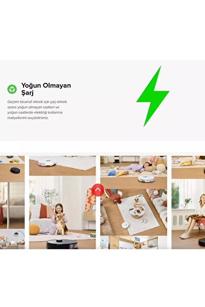 Roborock Yüksek Güç Titreşimli Paspas, Halı tanıma+Mop Kaldırma 6000Pa ULTRA Güç Sonic Robot Süpürge