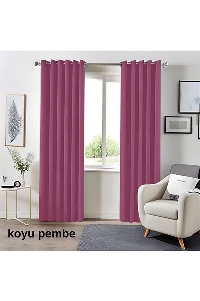 MebelPort Curtain Blackkout Fountain Stitching Shape Single Wing