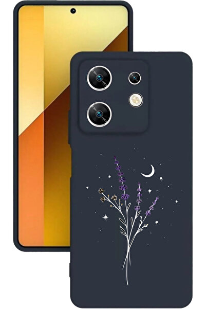 INFINIX ZERO30 (X6731B) Uyumlu Baskılı ve Kamera Korumalı Lacivert Renk Silik...