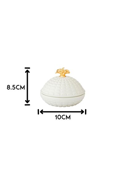 ALSAIF Metal pineapple-shaped date in white with a golden handle