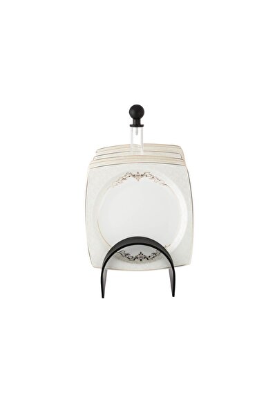 Dania A set of porcelain dishes with a black stand, 6 pieces