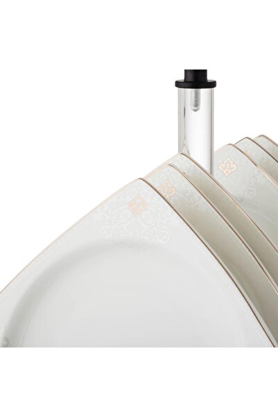 Dania A set of porcelain dishes with a black stand, 6 pieces