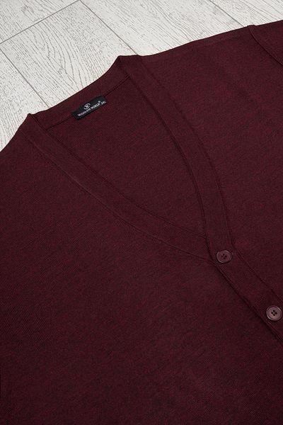 Woolen World Front Pocket V-Neck Oversize (Large Size) Buttoned Wool Knitwear Cardigan