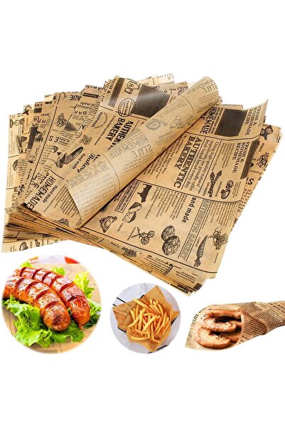 TARIK HOME 100 ورقة من الورق المقاوم للدهون - ورق تقديم البرجر والبطاطس والسا...