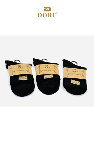 Dore Premium Soft Comfort Women's 3 Pairs of Bamboo Socks - Elasticated and Seamless Black