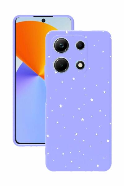 INFINIX Infınıx Note 30 Baskılı Ve Kamera Korumalı Lila Renk Silikon Kılıf
