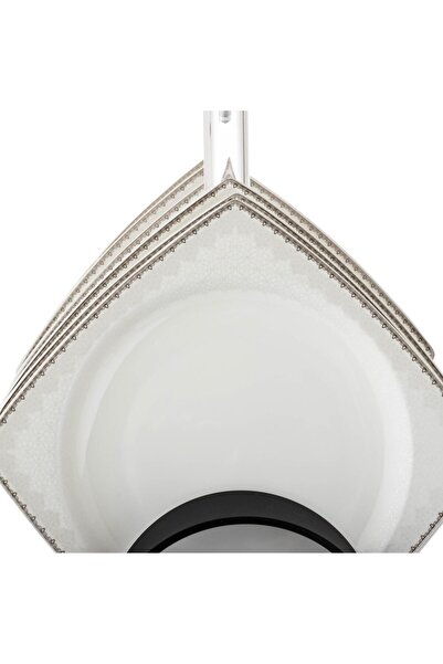 Dania A set of porcelain dishes with a black stand, 6 pieces