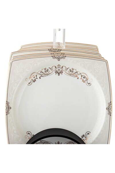 Dania A set of porcelain dishes with a black stand, 6 pieces