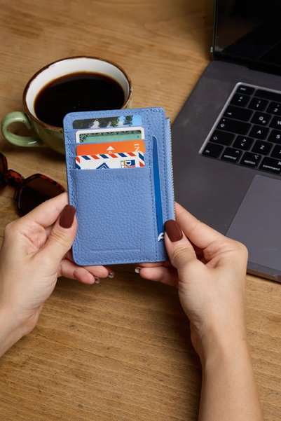 Lysande Women S Stylish Wallet Card Holder with Soft Leather Snap Closure and Zipper – Durable and Modern Accessory