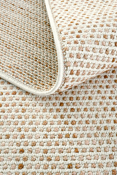 stil carpet Enti Piana1107 Bukle Krem-Taba Saçaklı koridor-Antre-Oturma Odası