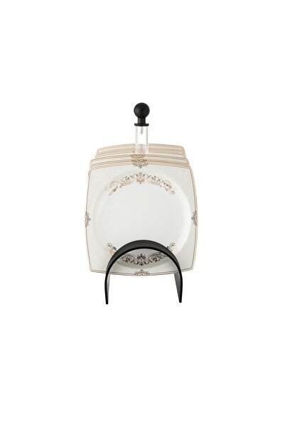 Dania A set of porcelain dishes with a black stand, 6 pieces