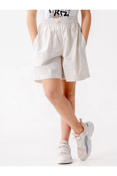 GİYİCEM TEKSTİL Girl's Linen Shorts 2872