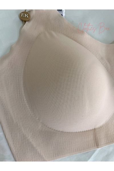 F.K Γυναικείο Bralet σουτιέν χωρίς ραφή με μαξιλαράκι κοπής με λέιζερ