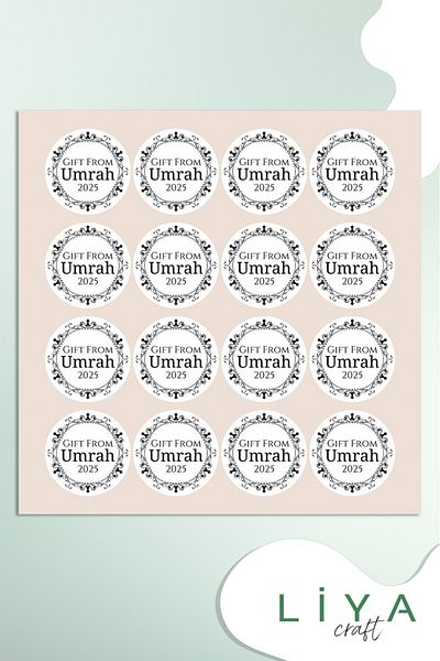 LiyaCraft ملصق هدية العمرة 35 قطعة