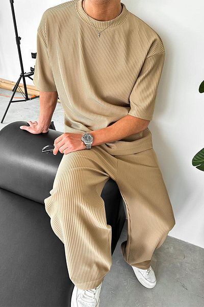 HAFKAGİYİM Μπλουζάκι με μπεζ κορδόνι Oversize