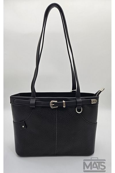 DSN Black Hand and Shoulder Bag with Belt Detail