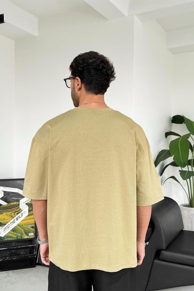 HAFKA Haki Cozy Basic Soft Oversize Tişört