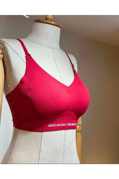 F.K Women's Seamless Bralet Bra with Laser Cut Pads