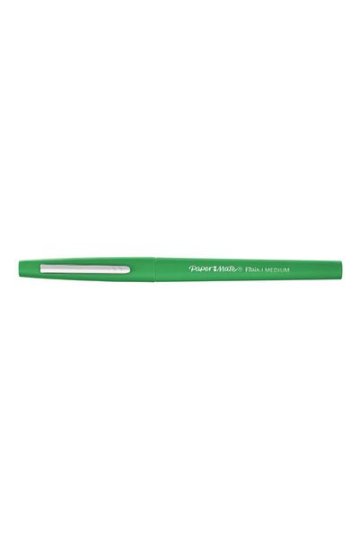 Paper-Mate قلم ذو طرف لباد متوسط الحجم من Paper Mate باللون الأخضر