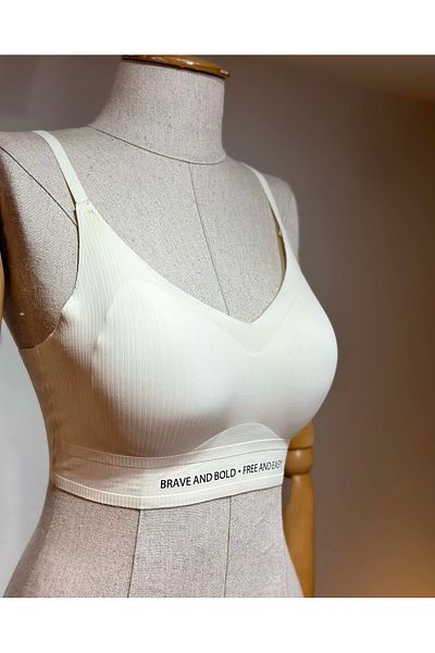 F.K Women's Seamless Bralet Bra with Laser Cut Pads