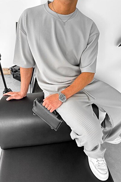 HAFKAGİYİM Μπλουζάκι με γκρι κορδόνι oversize