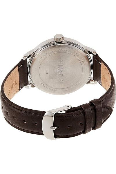 Timex Men's Quartz Watch, Analog Display and Leather Strap TW2R85400