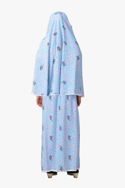 DAKKA KADİMA Child Prayer Dress 100% Cotton Sleeveless Two Piece Blue