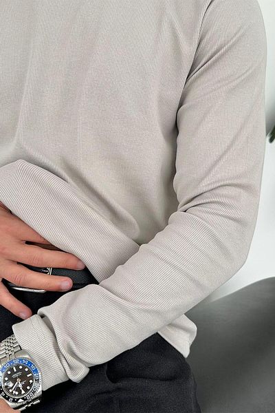 HAFKAGİYİM Μακρυμάνικο μπλουζάκι Stone Basic Corded Relax Fit