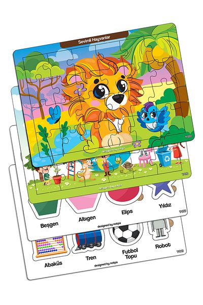 kutuTR Puzzle and Educational Bultak Series Set of 4 2+2 Y2+2M2