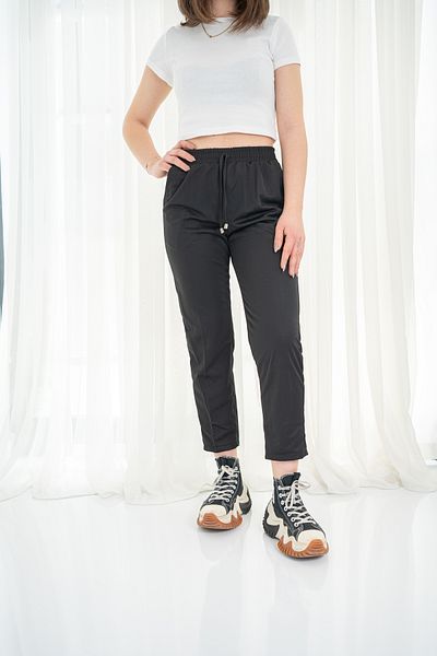 ADEL MODA Elastic Waist Crepe Trousers