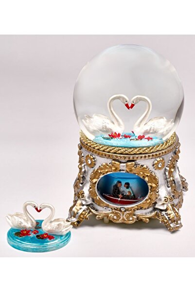 MAGNETDEPO Kar Küresi Klasik Antik Büyük 120 Mm . El Boyaması,müzikli Ve Kend...