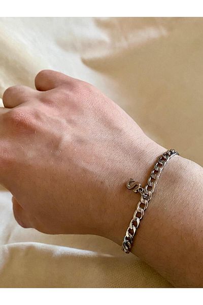 bijoux uniques Anti-Tarnish 316L Steel Bracelet with Letter S