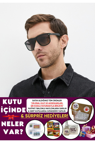 Ray-Ban Mor Optik Rb4147 601/87 56-15 145 3n Büyük Model M Size-siyah Cam