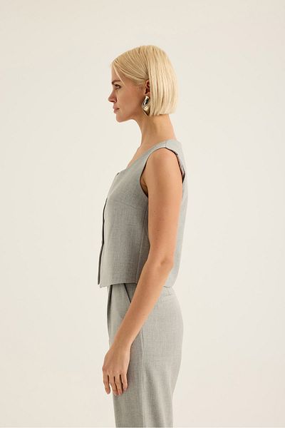 SEVİLEN Square Collar Buttoned Vest