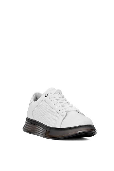 Ayakkabı Fuarı Elit 25YNbl5005C Pantofi casual pentru bărbați din piele naturală, alb