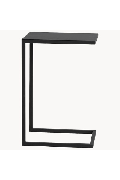 Doffo Metal Siyah Saclı Yan C Sehpa