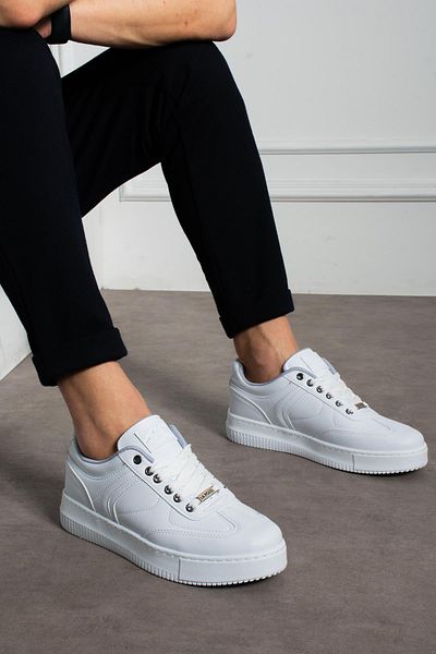 L.A Polo Thick Sole White Men's Sneaker