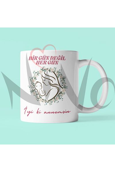 Nino Store كوب هدية عيد الأم مطبوع كل يوم وليس يومًا واحدًا